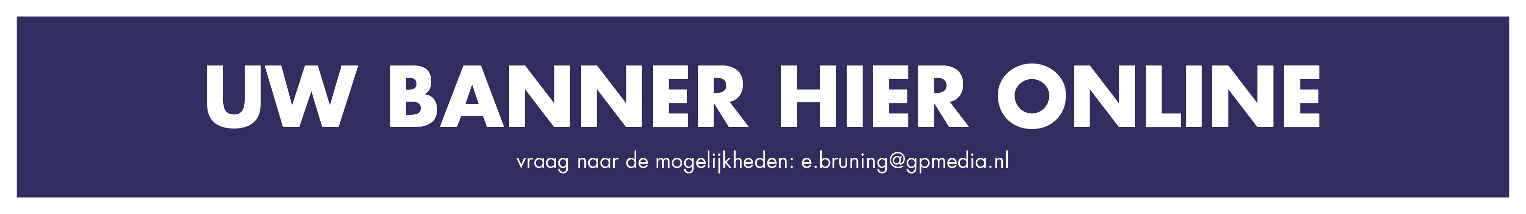 Banner op de website